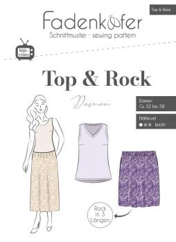 Fadenkäfer Papierschnittmuster Top & Rock